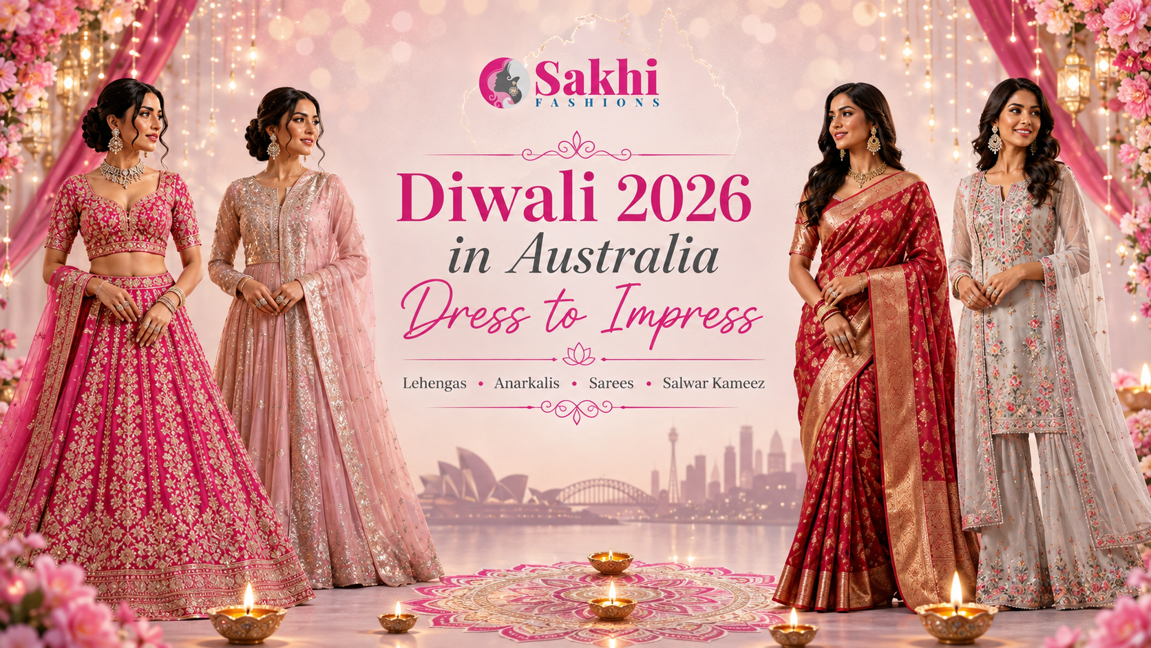 Diwali outfits Australia — woman in festive Indian ethnic wear