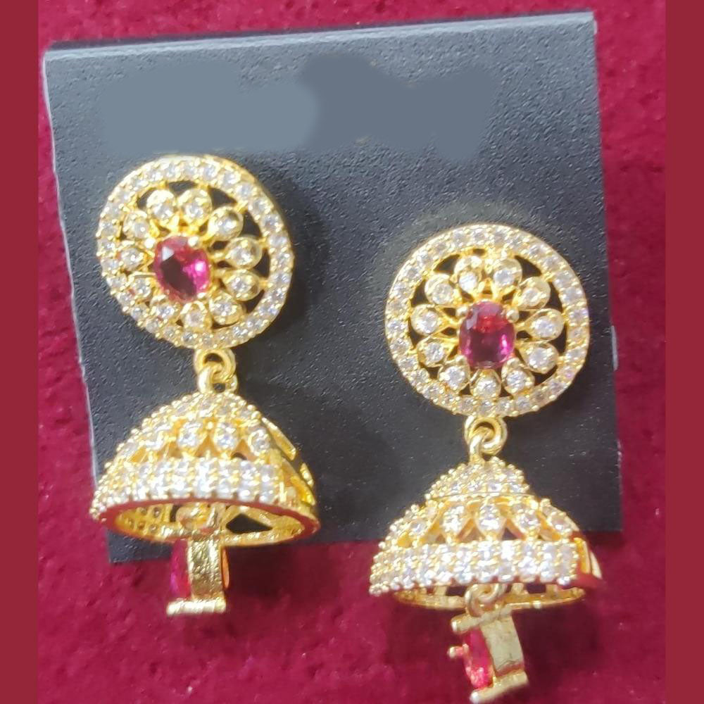 Gold Plated Austrian Stone Jhumki Earrings