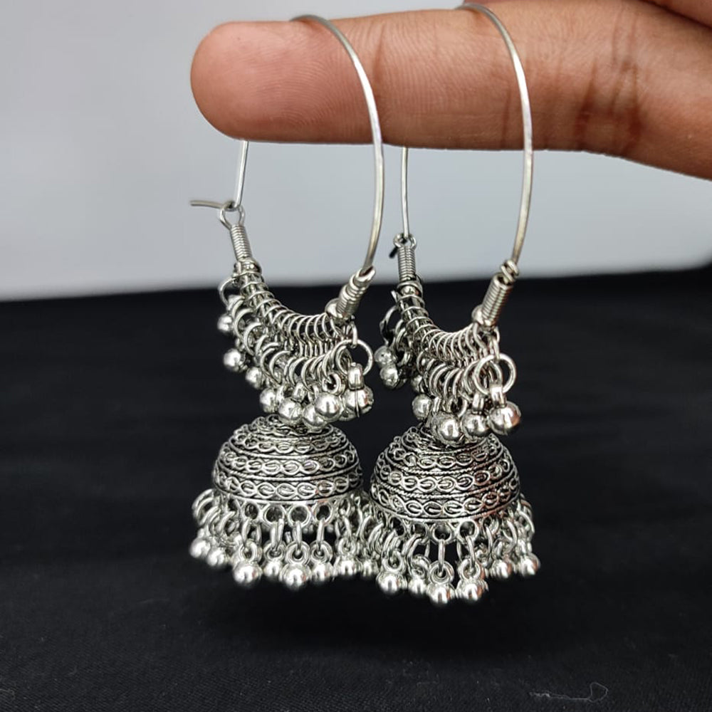 Silver plated Jhumki Earrings