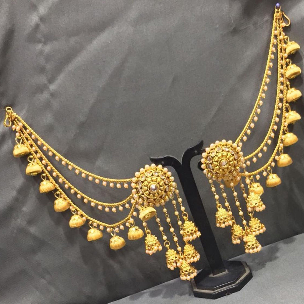 Gold Plated Kanchain Jhumki Earrings