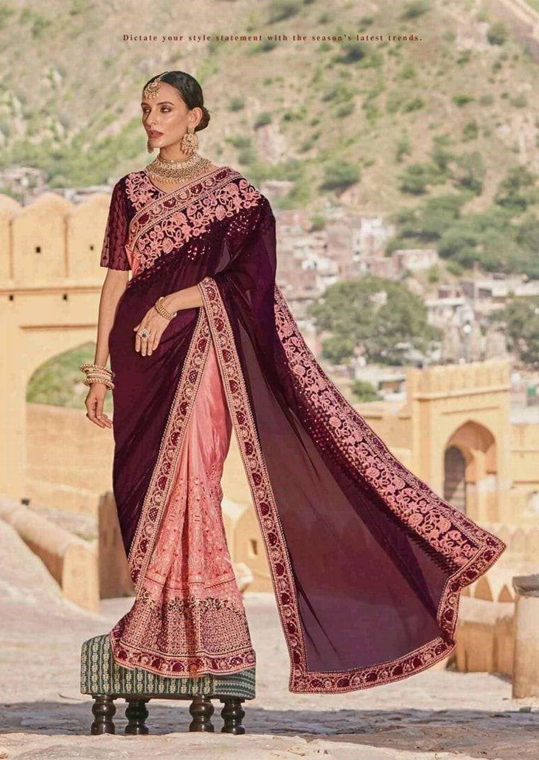 Embroidery Georgette Saree