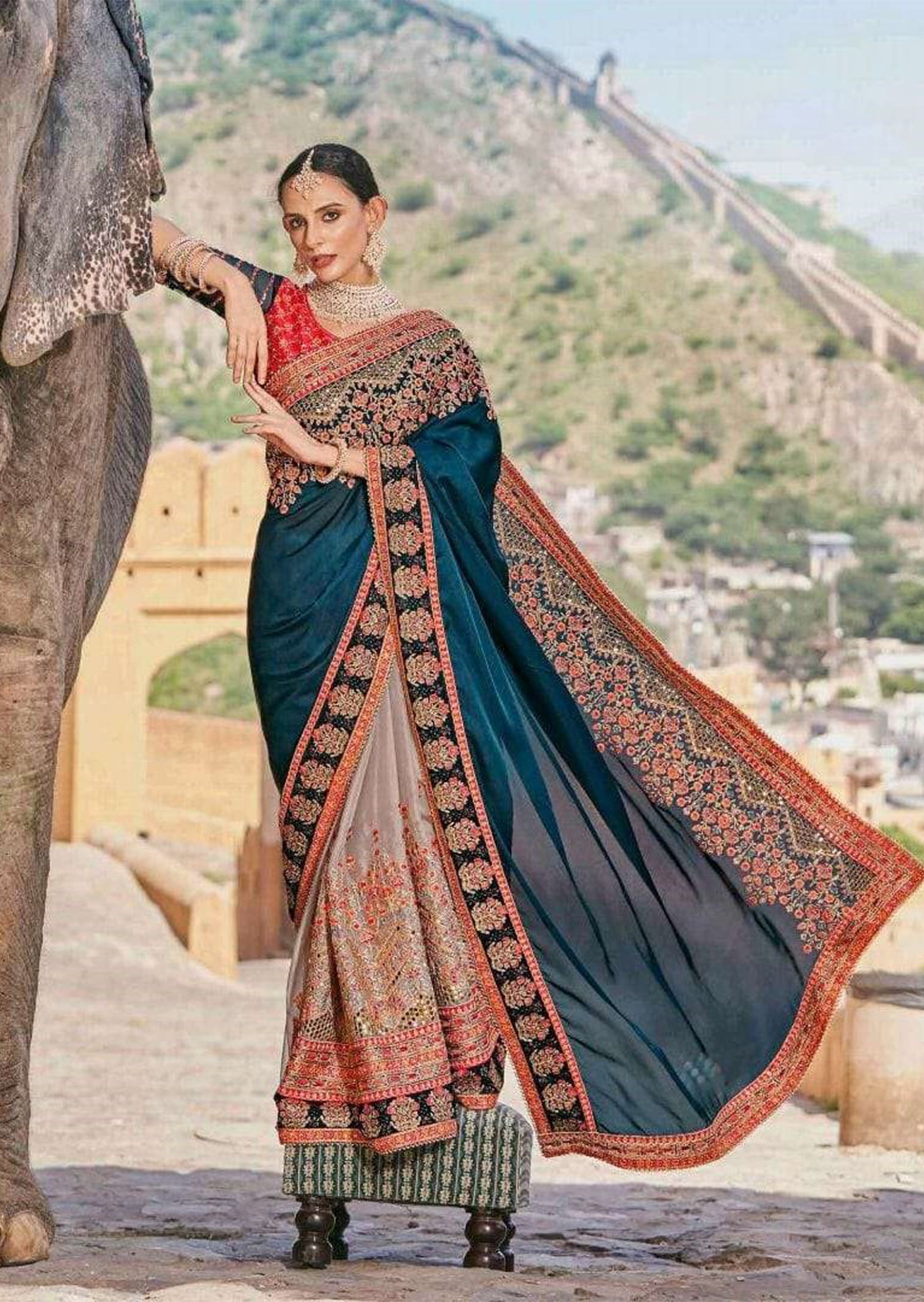 Embroidery Georgette Saree