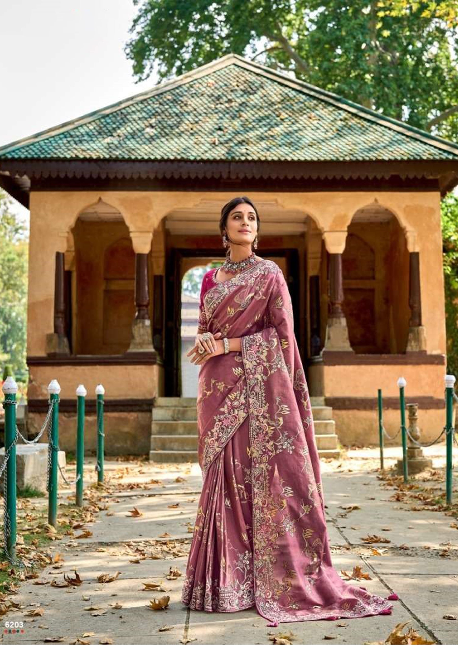Embroidery With Touch Of Handwork Silk Saree