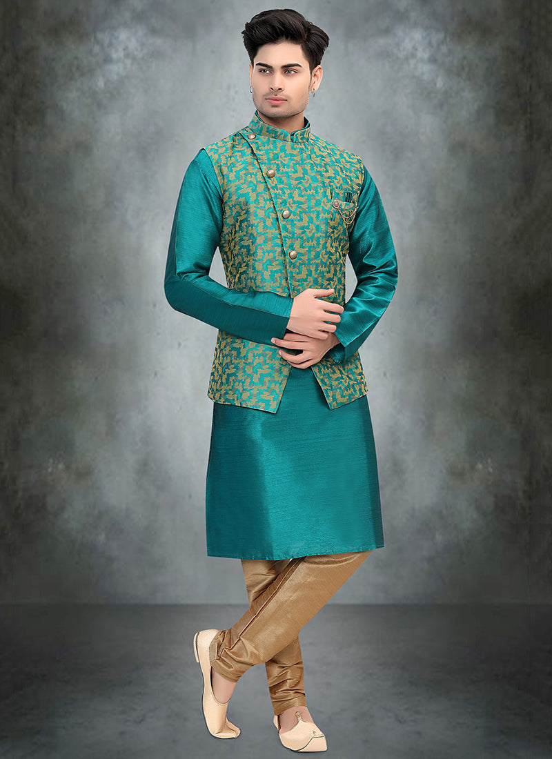 Mens Jacket Kurta Pyjama - Sakhi Fashions