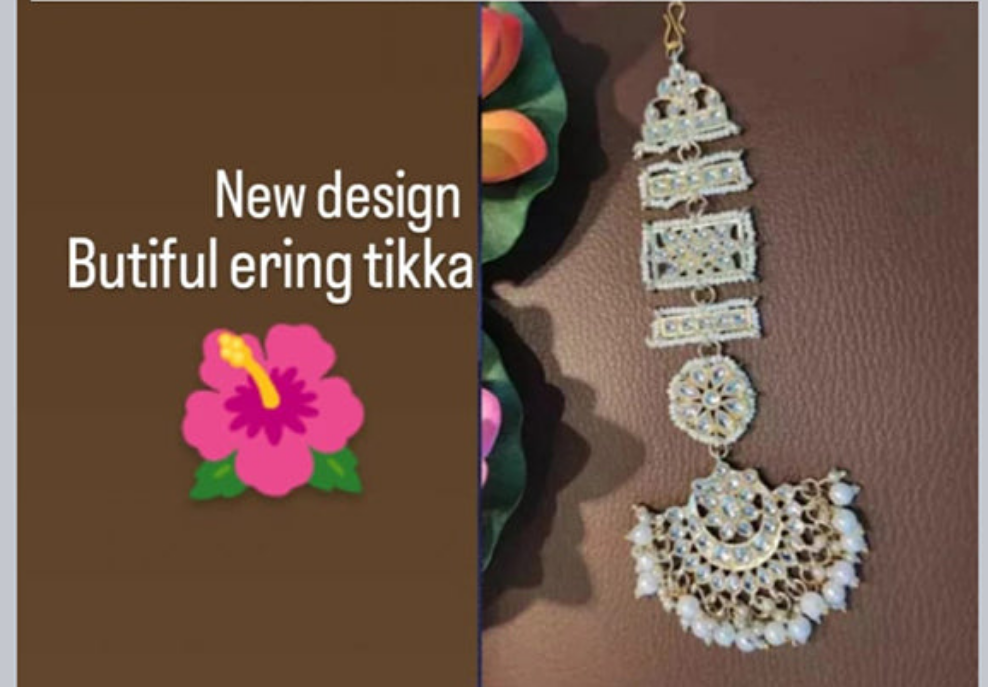 Gold Plated Jhumki Earrings With Maangtikka