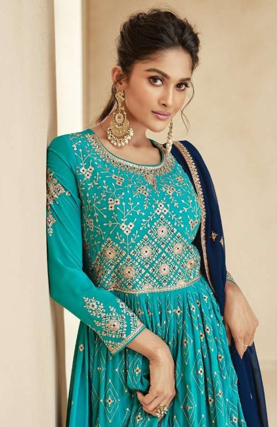 Georgette Embroidered Lehenga and Top