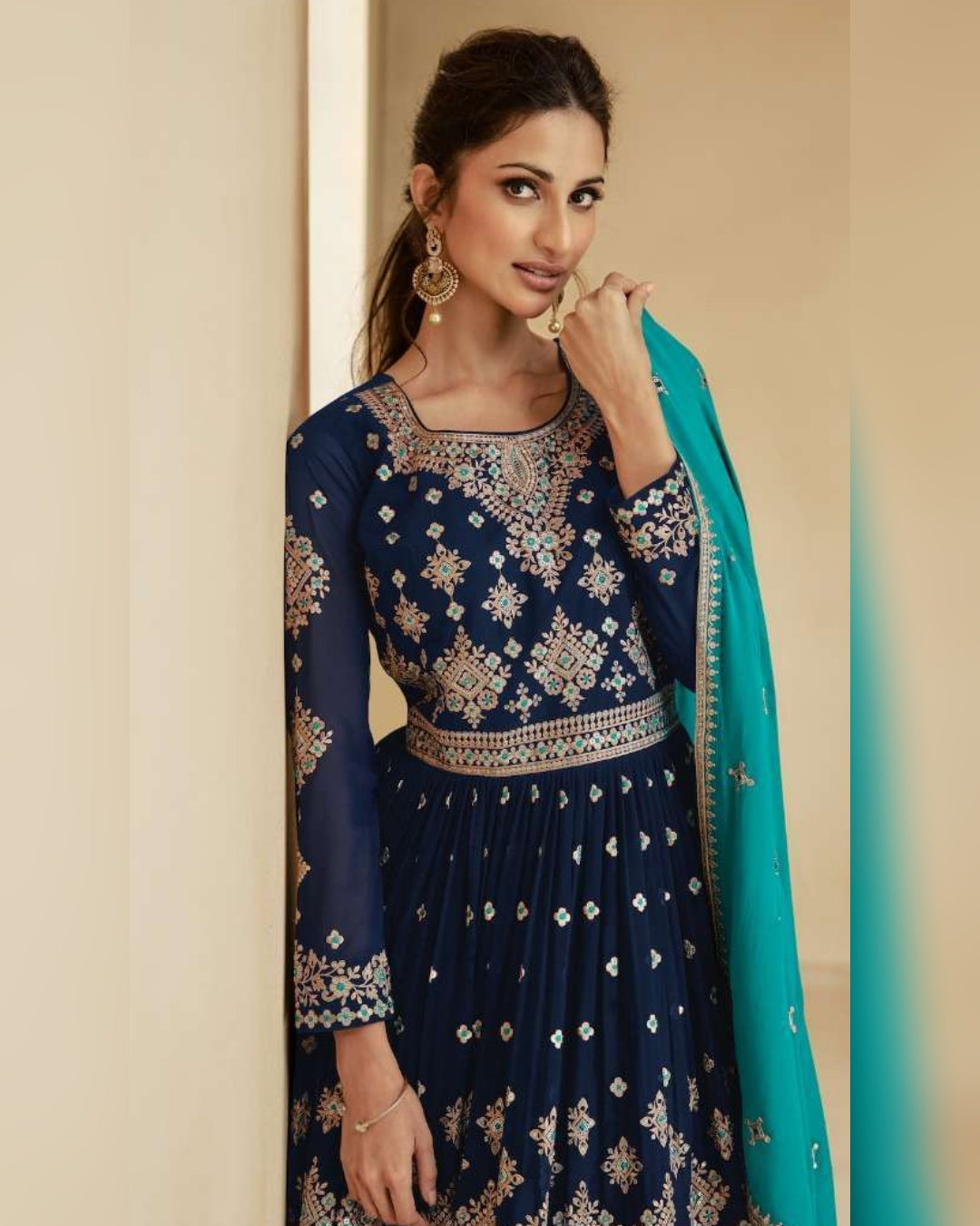 Georgette Embroidered Lehenga and Top