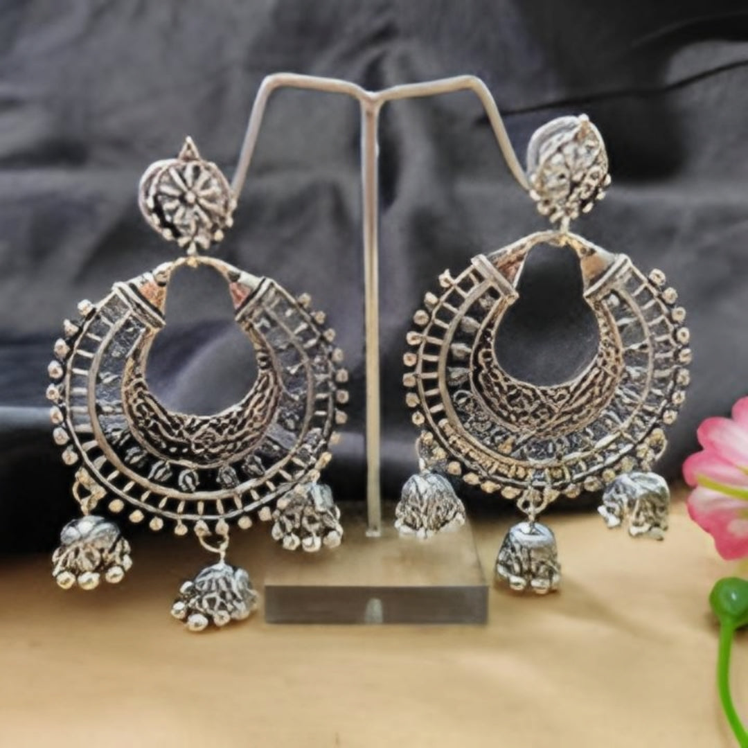 Oxidised plated Danger Earrings