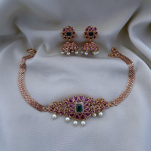 Antique Choker Short Necklace - Sakhi Fashions