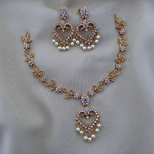 Antique Necklace Earring Set - Sakhi Fashions
