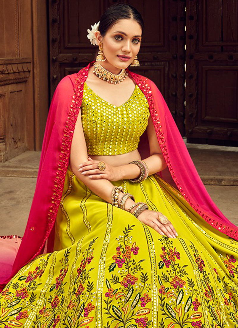 Embroidered Designer Georgette Lehenga Choli