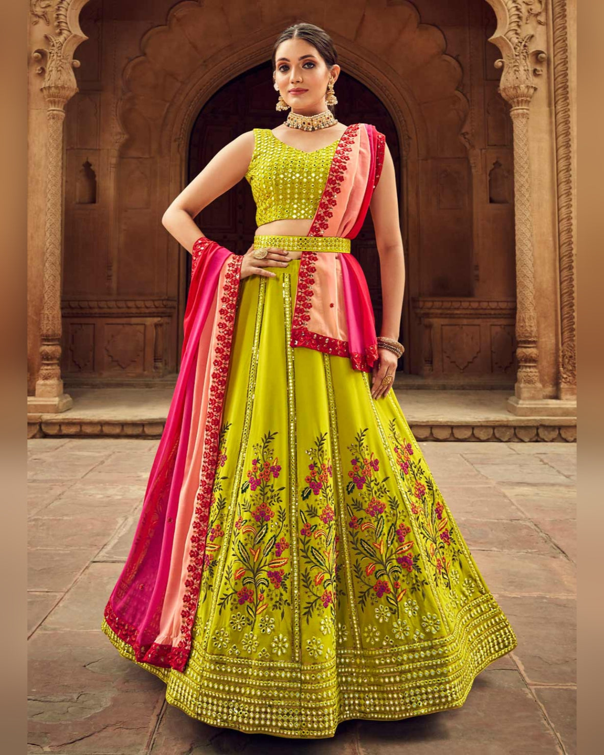 Embroidered Designer Georgette Lehenga Choli