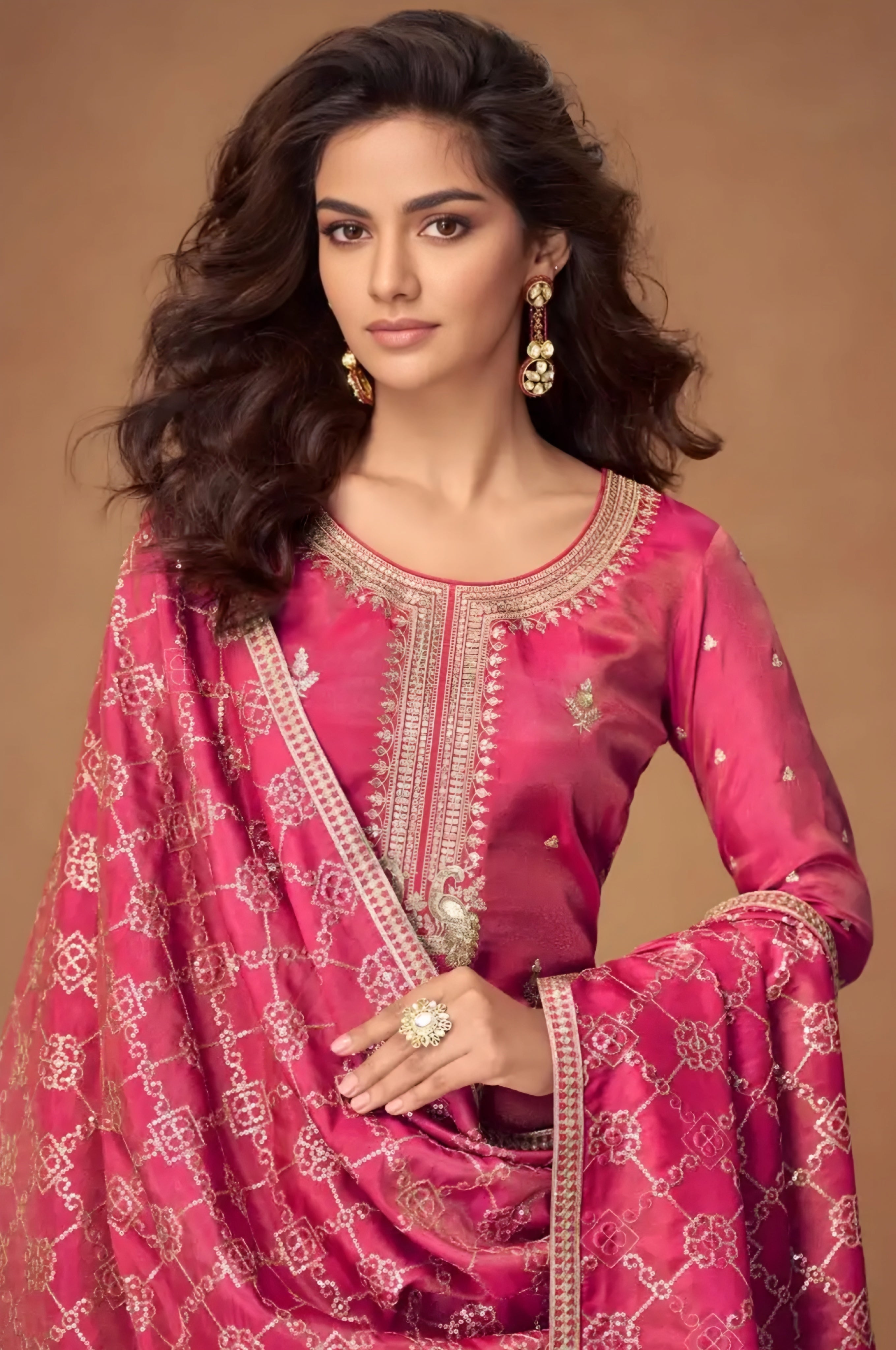 Embroidered Premium Simar Silk Salwar Suits