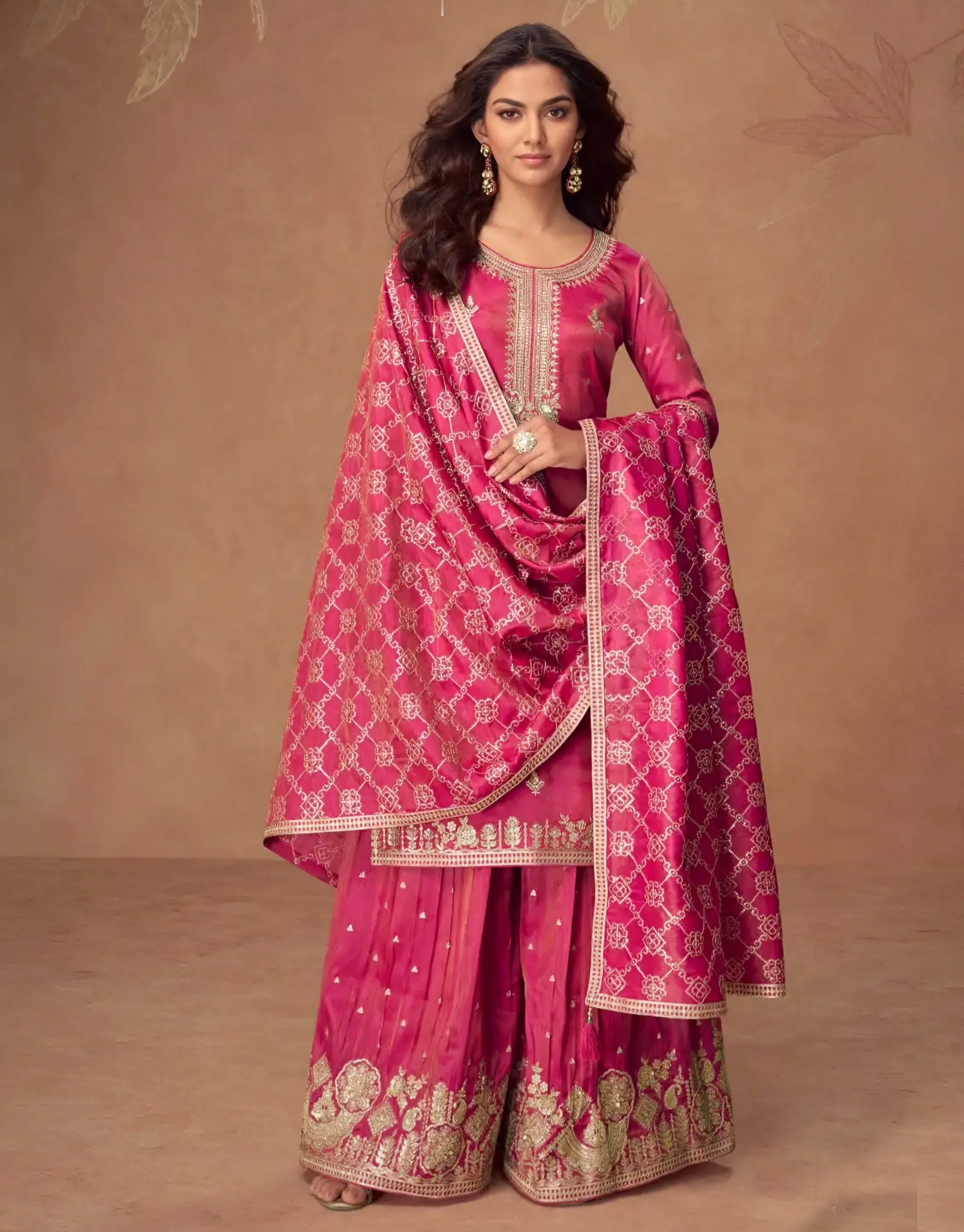 Embroidered Premium Simar Silk Salwar Suits