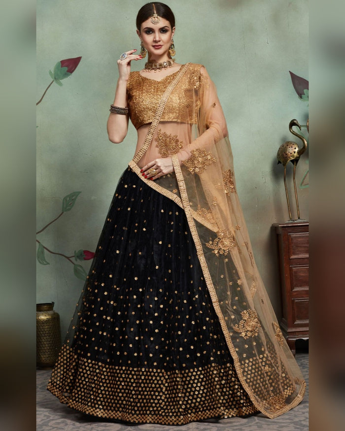 Embroidered Designer Net Lehenga Choli – Sakhi Fashions