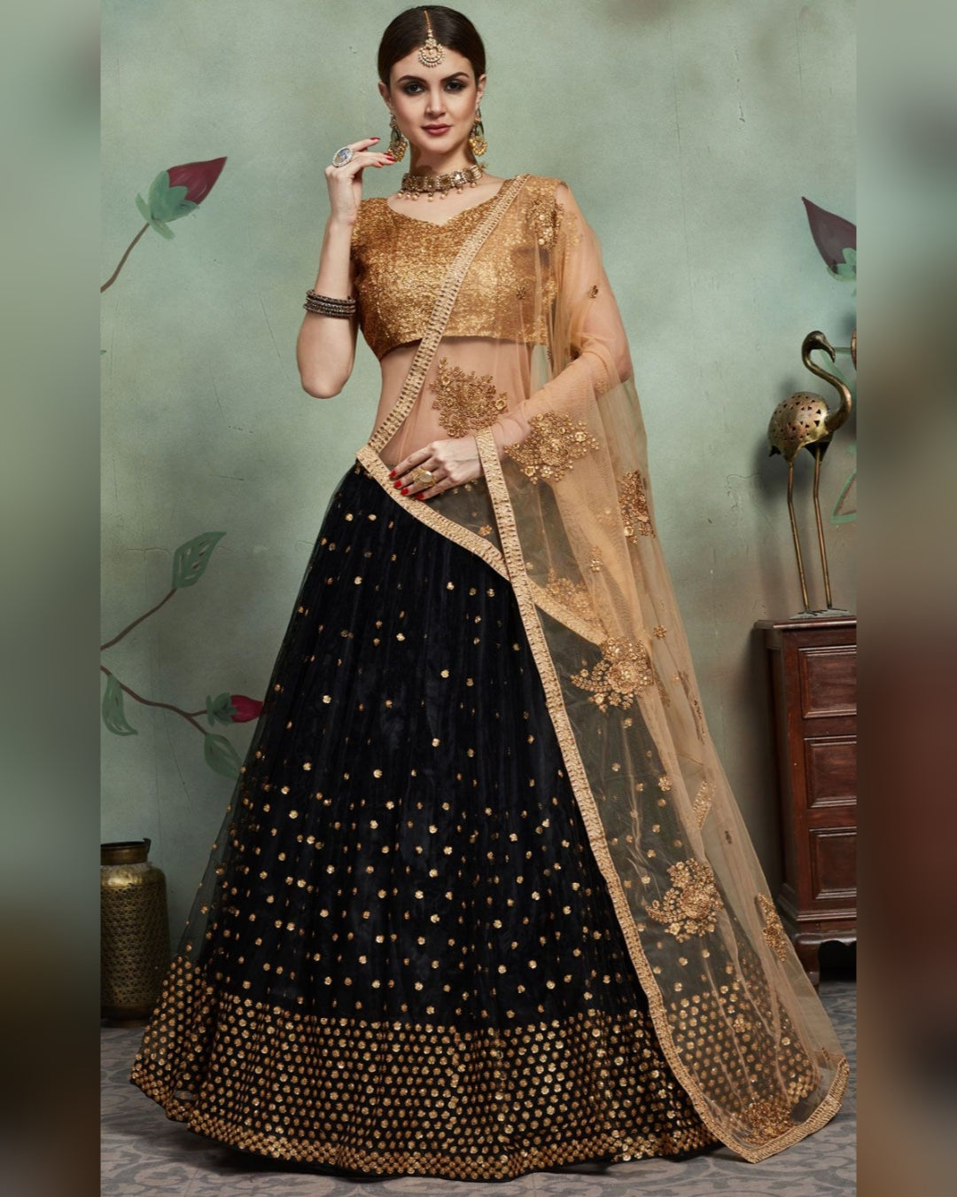 Embroidered Designer Net Lehenga Choli
