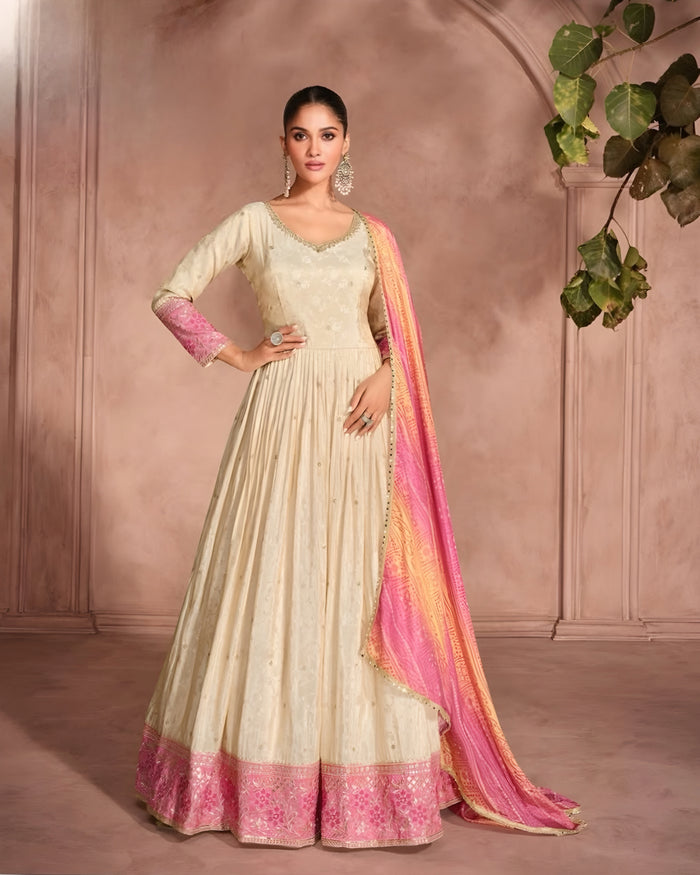 Designer Pure Simar Viscouse Jacquard Silk Ensemble with Dupatta | Sakhi Fashions Perth