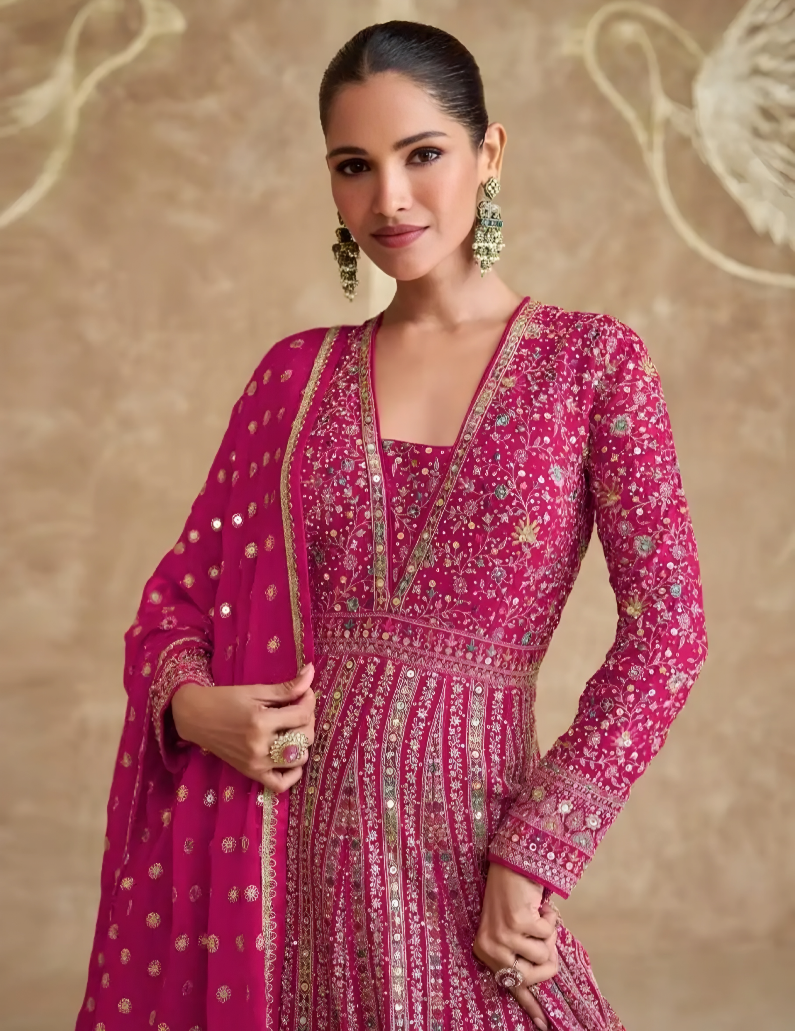 Heavy Designer Embroidered Anarkali Suits Georgette