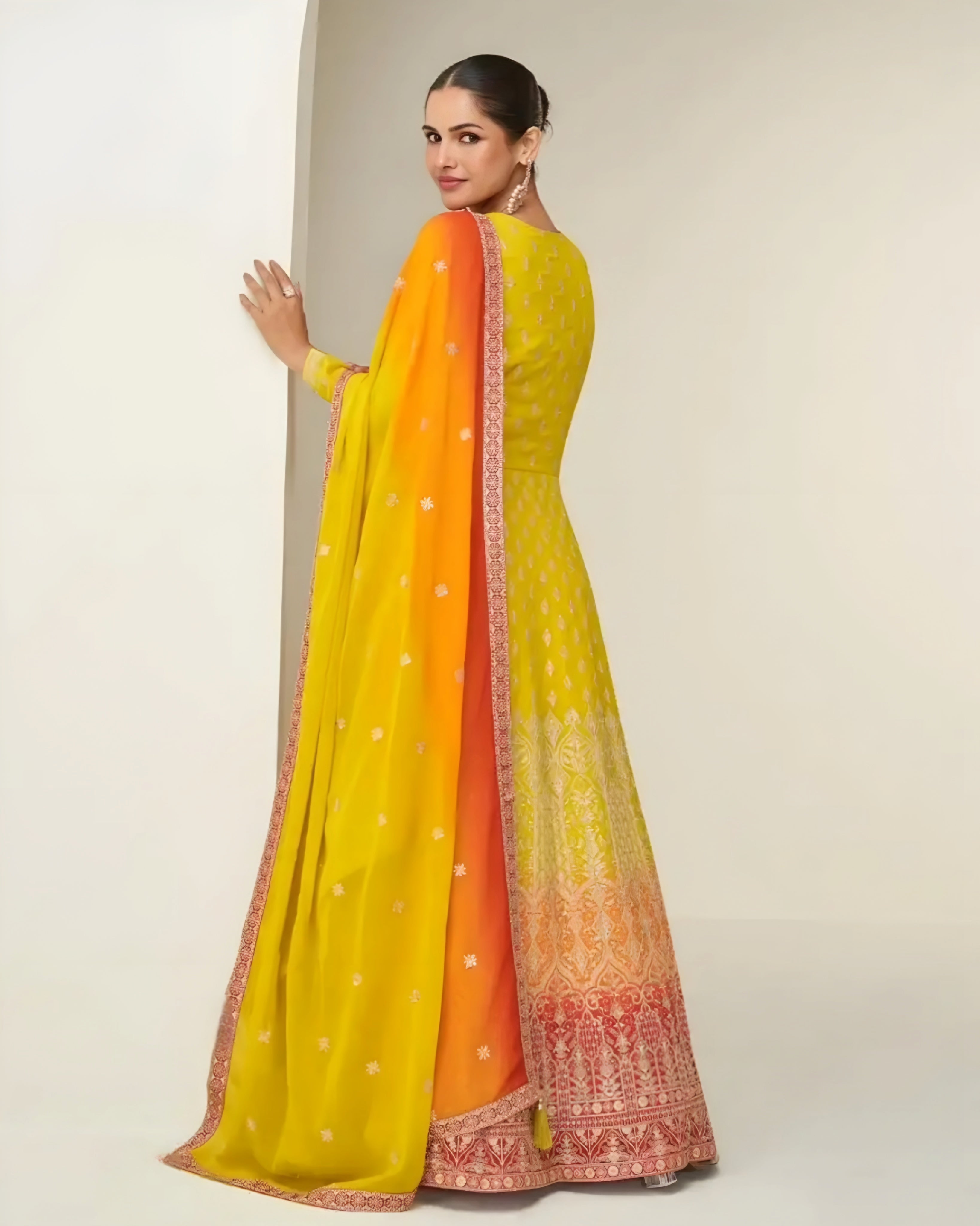 Premium Georgette Embroidered Designer Anarkali Gown