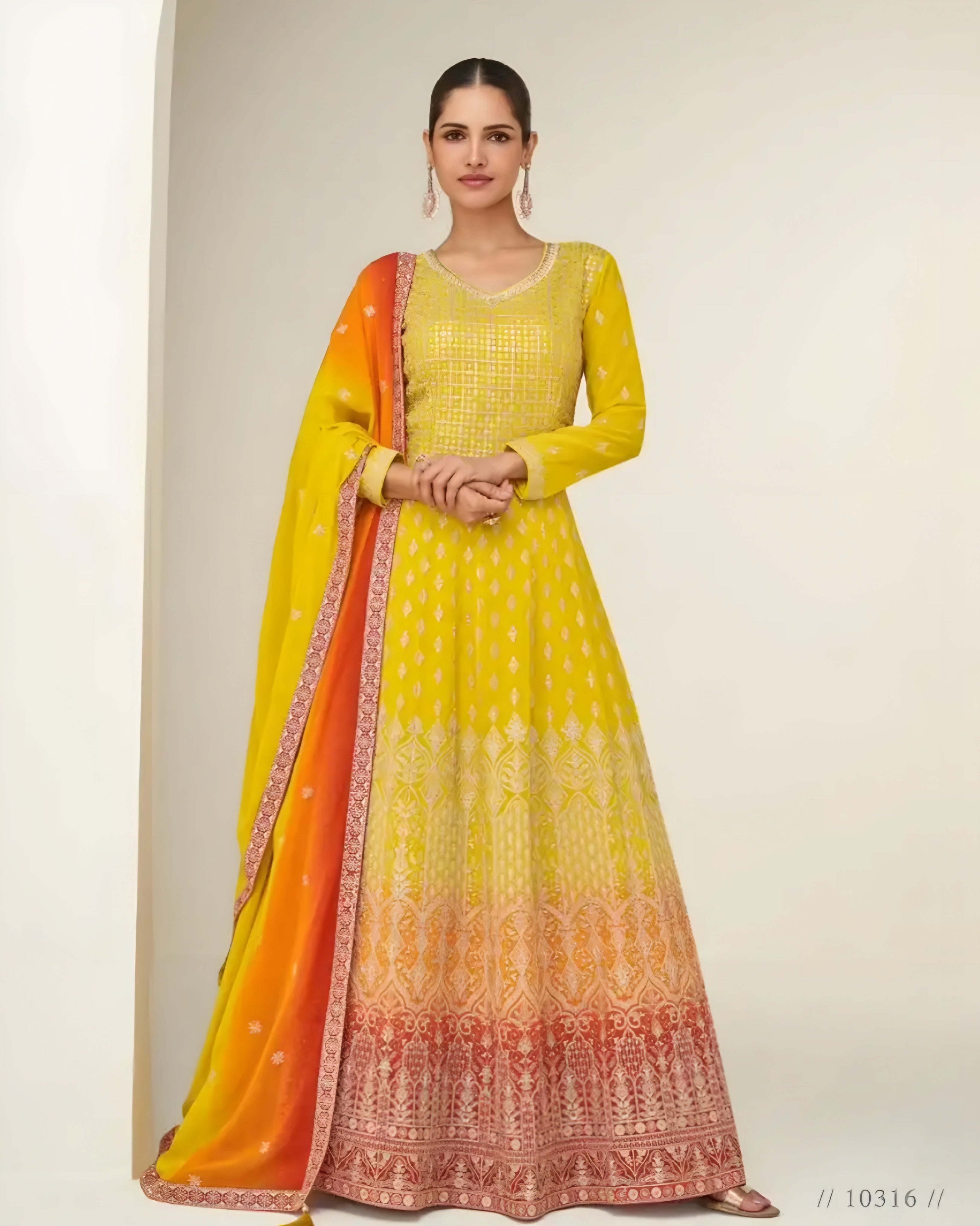 Premium Georgette Embroidered Designer Anarkali Gown