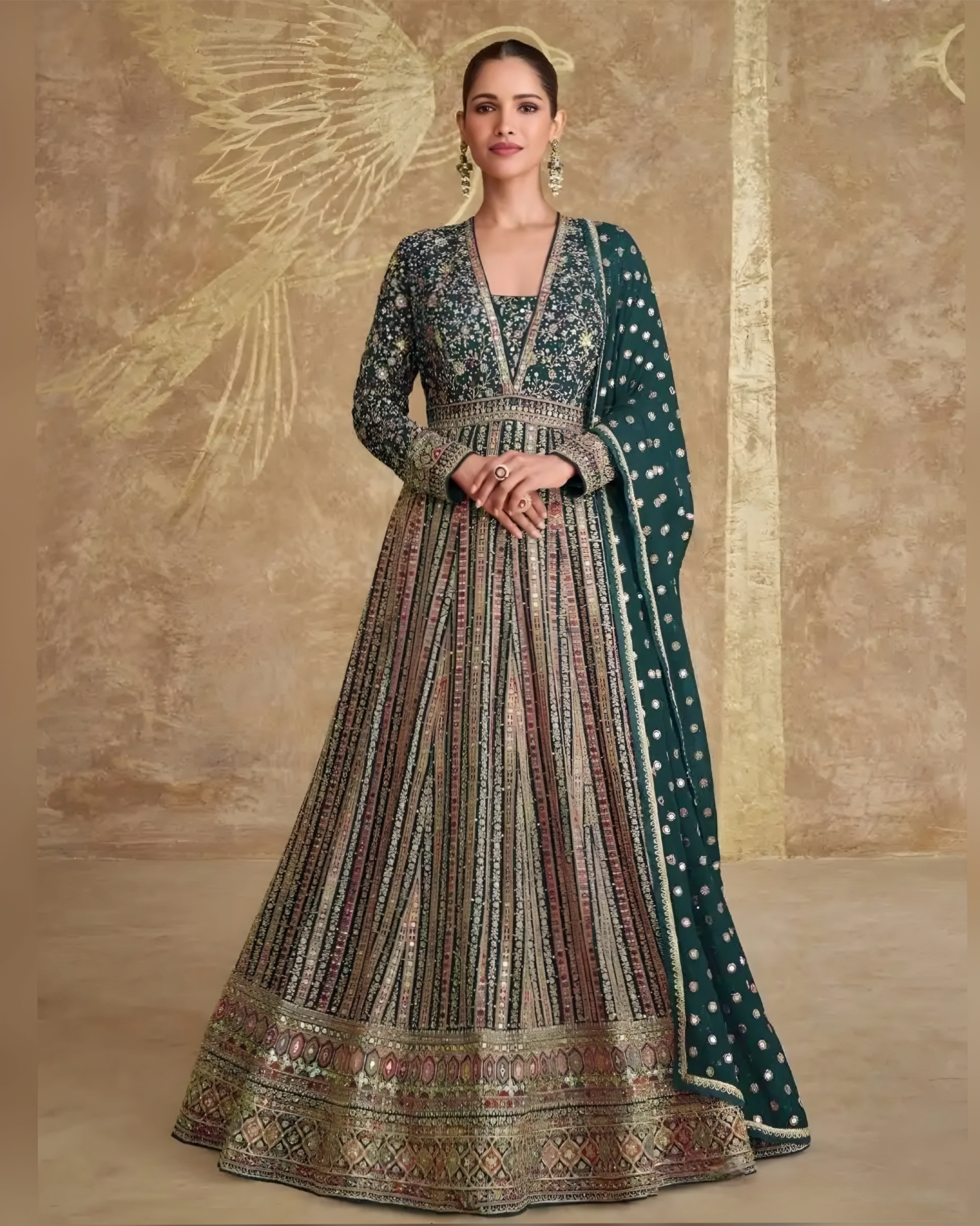 Heavy Designer Embroidered Anarkali Suits Georgette